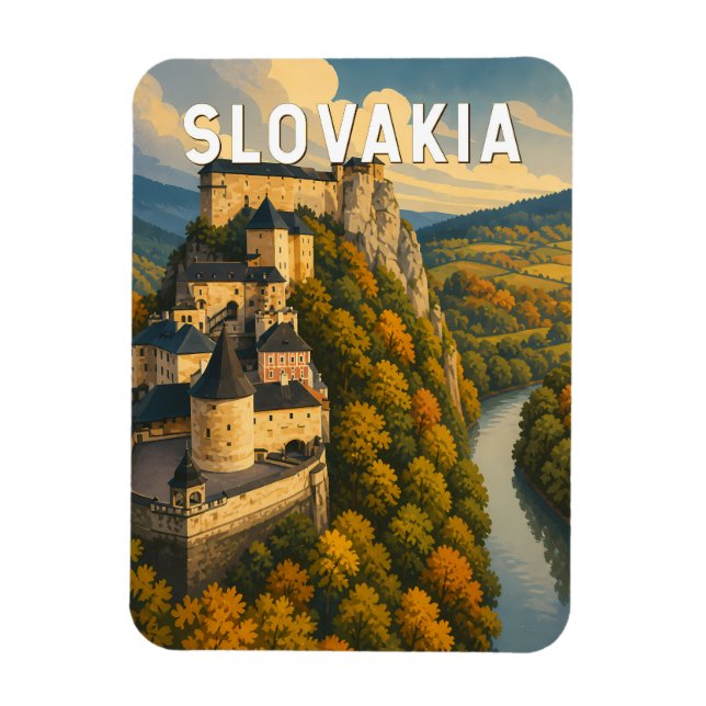 Slovakien Illustration Resa Konst Vintage Magnet (Vertikal)