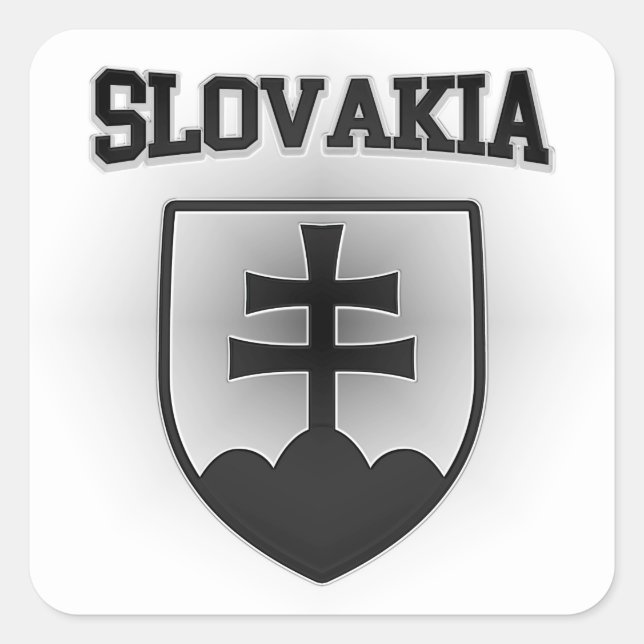 Slovakien Jackar Arm Fyrkantigt Klistermärke (Framsida)