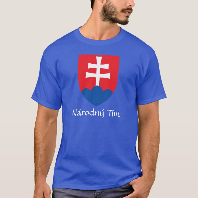 Slovakien Jackar Arm Národný Tím T-Shirt (Framsida)