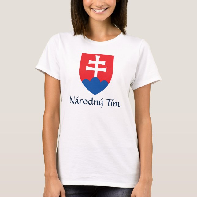 Slovakien Jackar Arm Národný Tím T-Shirt (Framsida)