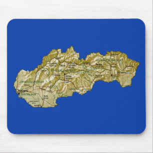 Slovakien karta Mousepad Musmatta