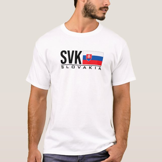 SLOVAKIEN LAND CODE SVK SPORTS GAMES ATHLET T SHIRT (Framsida)