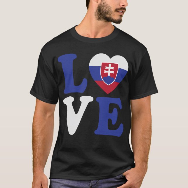 Slovakien Loveeart T Shirt (Framsida)