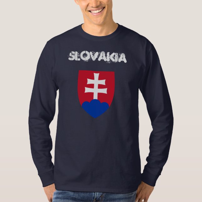Slovakien med jackande av arm tee shirt (Framsida)