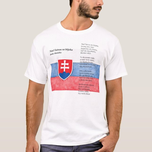 Slovakien - Nad Tatrou sa blýska Tee Shirt (Framsida)