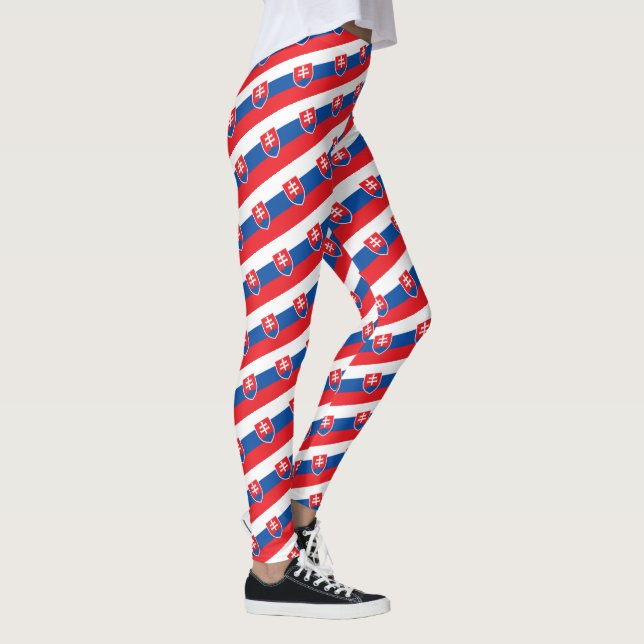 Slovakien och Slovakien Flagga, mode, rese-/idrott Leggings (Höger)