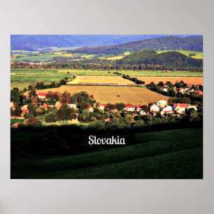 Slovakien pittoreskt landskap poster