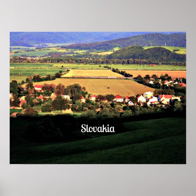 Slovakien pittoreskt landskap poster (Framsidan)