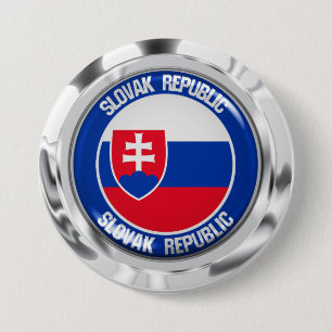 Slovakien Round Emblem Knapp
