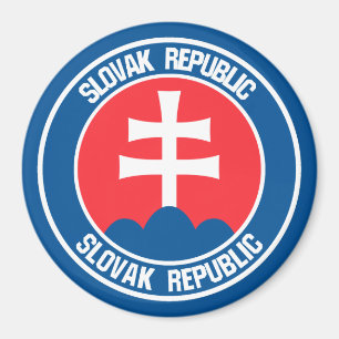 Slovakien Round Emblem Magnet