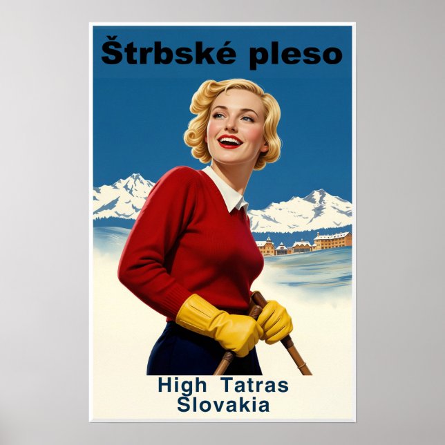 Slovakien skidposter  poster (Framsidan)