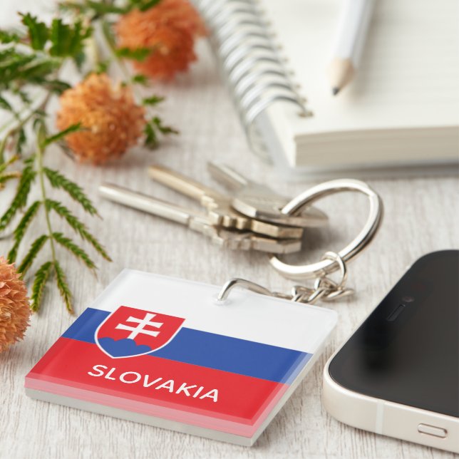 Slovakien Slovakisk Flagga Emblem Europa (Högra Framsidan)