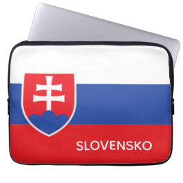 Slovakien Slovakisk Flagga Emblem Europa Laptop Fodral