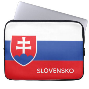 Slovakien Slovakisk Flagga Emblem Europa Laptop Fodral