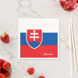 Slovakien & Slovakisk Flagga party mode / sport fa Pappersservett
