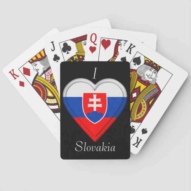 Slovakien slovakisk flagga spelkort (Baksidan)