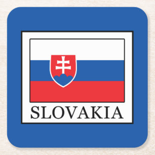 Slovakien Underlägg Papper Kvadrat