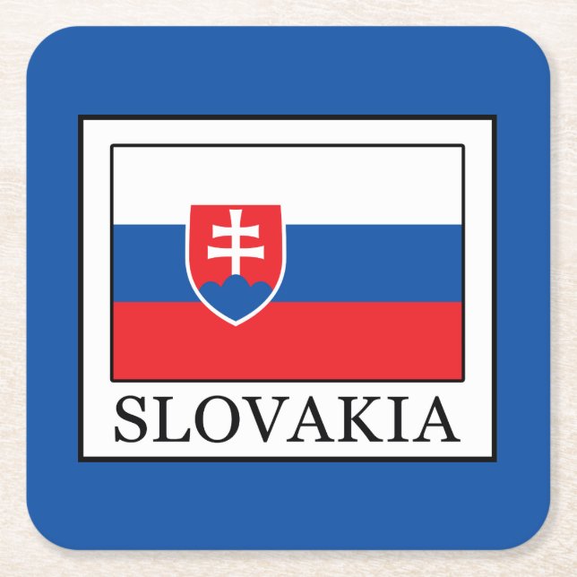Slovakien Underlägg Papper Kvadrat (Framsidan)