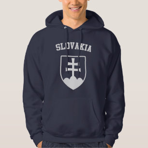 Slovakien vapensköld sweatshirt med luva