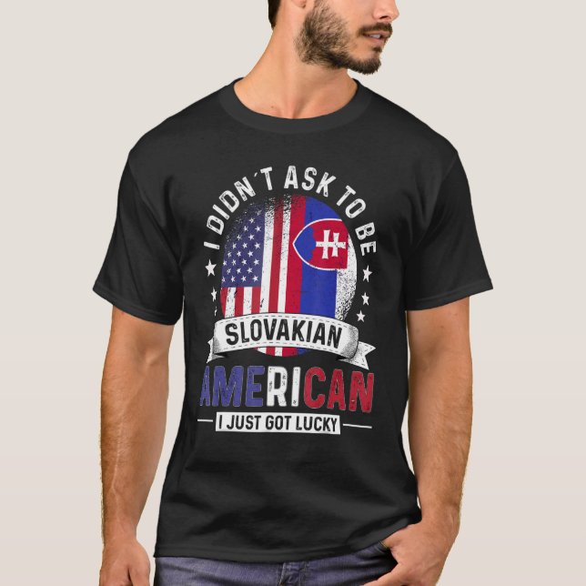 Slovakiens amerikanska Land Flaggor-Pride Slovakie T Shirt (Framsida)