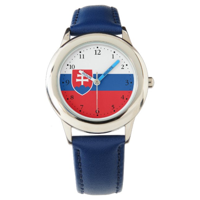 Slovakiens flagga armbandsur (Framsida)