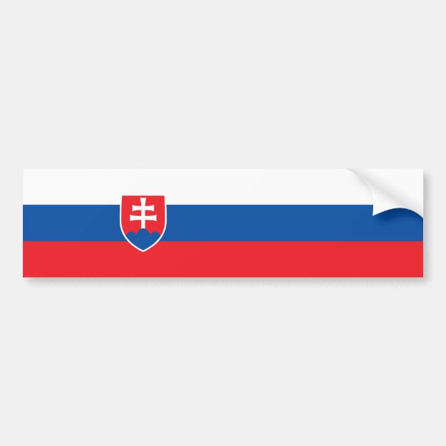 Slovakiens flagga bildekal (Framsidan)