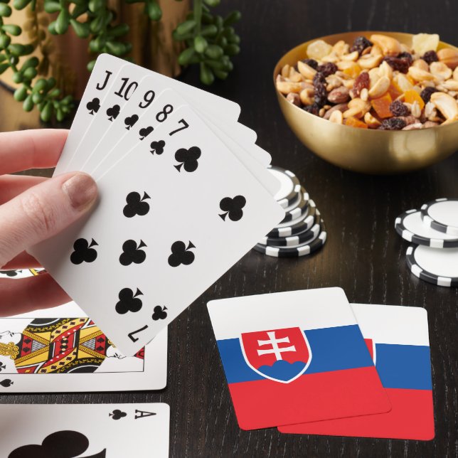 Slovakiens flagga casinokort (På plats)