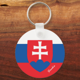 Slovakiens flagga, emblem och Slovakiens helgdag/s Nyckelring