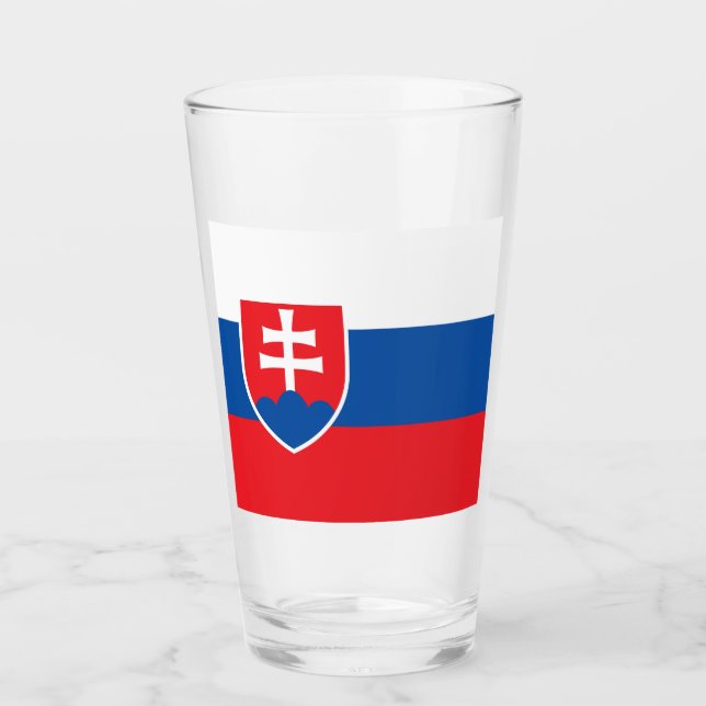 Slovakiens flagga glaskopp (Framsida)