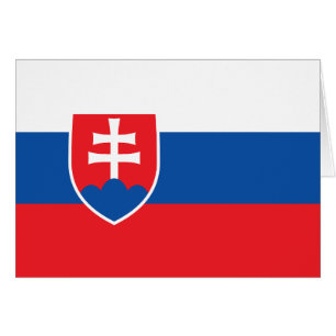 Slovakiens flagga hälsningskort