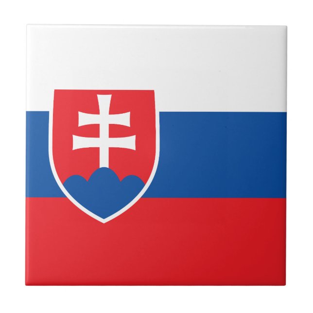 Slovakiens flagga kakelplatta (Framsidan)