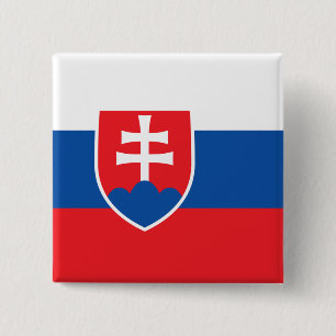 Slovakiens flagga knapp