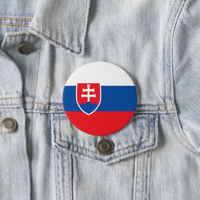 Slovakiens flagga knapp (In Situ)