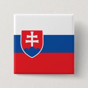 Slovakiens flagga knapp