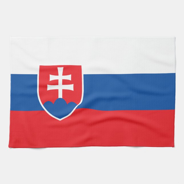 Slovakiens flagga kökshandduk (Horisontell)