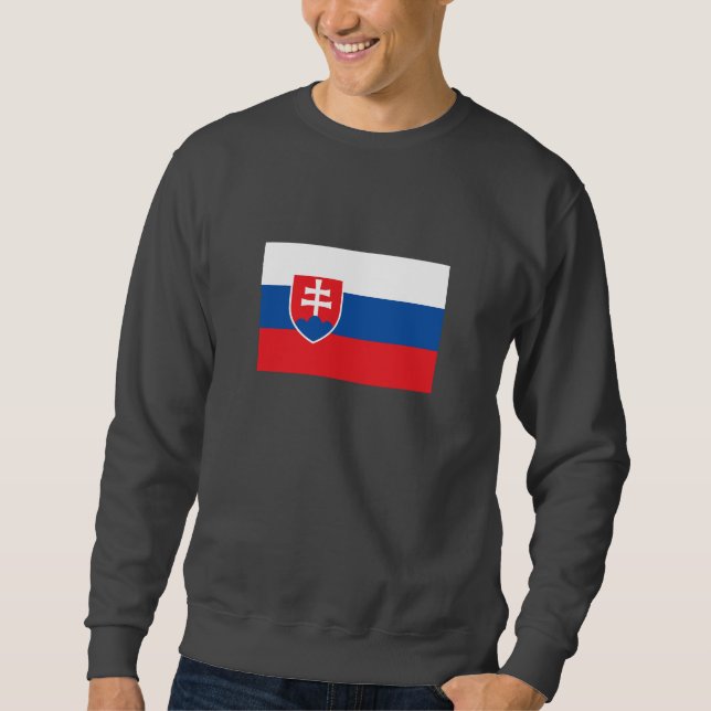 Slovakiens flagga lång ärmad tröja (Framsida)