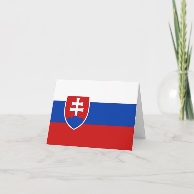Slovakiens Flagga Notecard Kort (Framsida)
