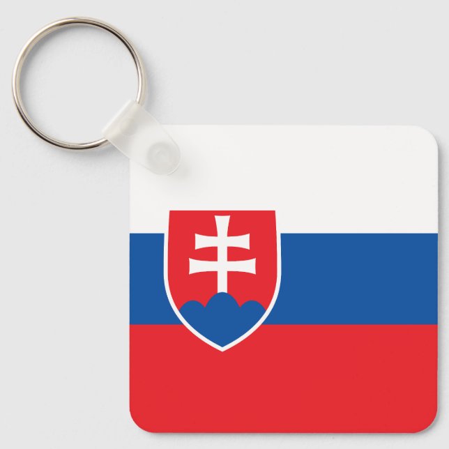 Slovakiens flagga nyckelring (Framsida)
