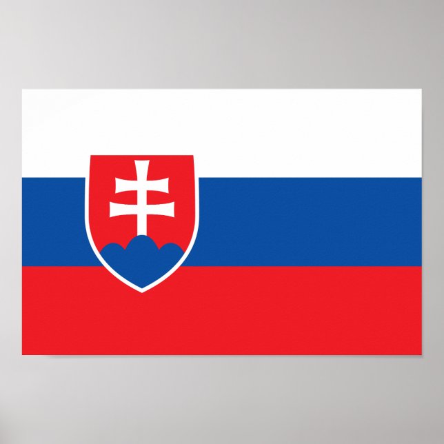 Slovakiens flagga poster (Framsidan)
