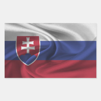 Slovakiens flagga rektangulärt klistermärke