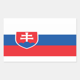 Slovakiens Flagga Stickers* Rektangulärt Klistermärke