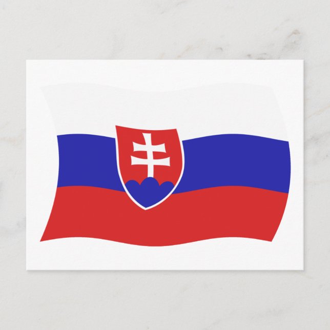 Slovakiens flagga vykort (Framsida)