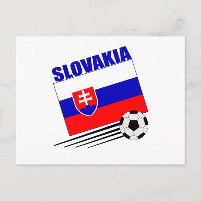 Slovakiens fotbollslag vykort (Framsida)