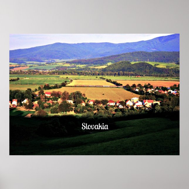 Slovakiens landskap på landsbygden poster (Framsidan)