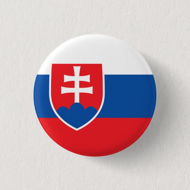 Slovakiens nationalflagga knapp (Framsida)