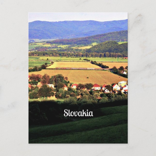 Slovakiens natursköna landskap vykort (Framsida)