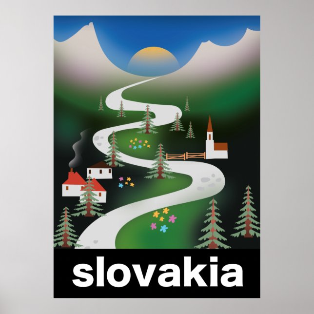 Slovakiens reseaffisch poster (Framsidan)