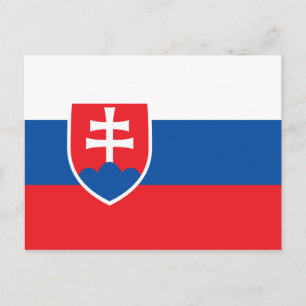Slovakiens vykort för Flagga