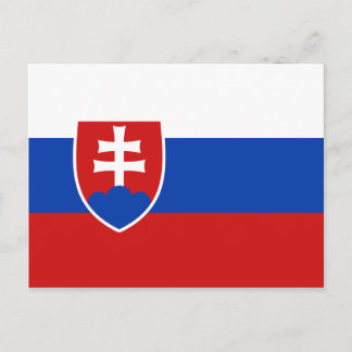 Slovakiens vykort för Flagga
