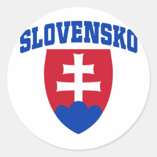 Slovakisk Emblem Runt Klistermärke